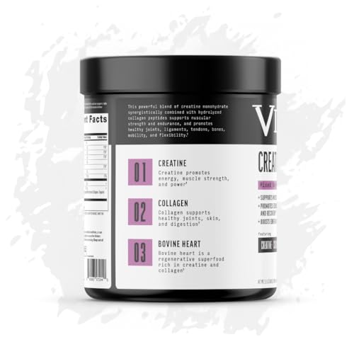 Berry flavor VICERA Creatine + Collagen powder container front view