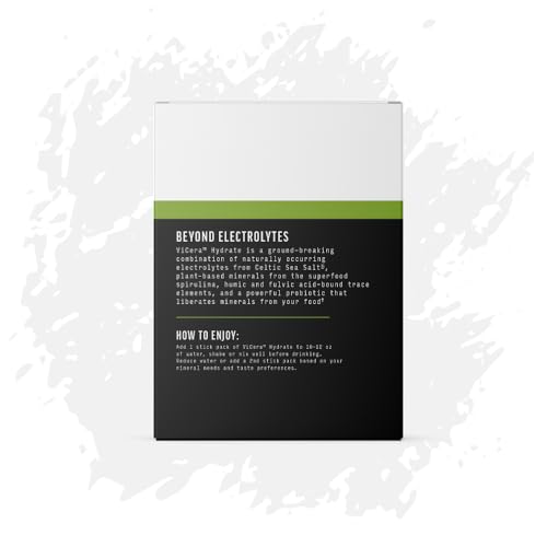 VICERA electrolyte powder lime glass of water showing refreshing flavor