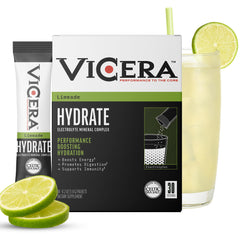 VICERA electrolyte powder lime packets for on-the-go hydration