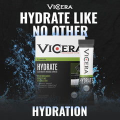 VICERA lime electrolyte powder travel sticks on a bag