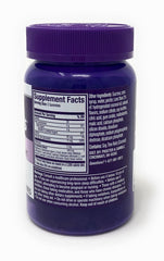 Close-up of ZzzQuil Pure Zzzs gummies showing melatonin, elderberry and zinc