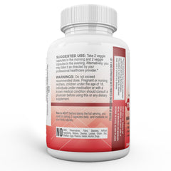 Bottle with measuring spoon and citrus slice