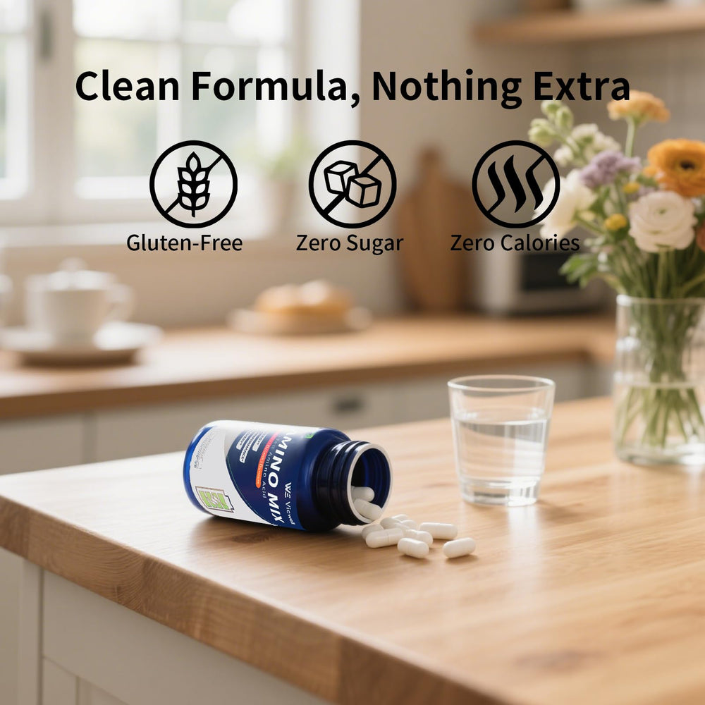 Active lifestyle energy scene featuring Vicwell Amino Acid