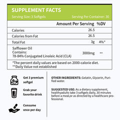 Ingredients: safflower oil and CLA