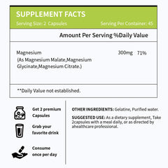 Vicwell Triple Magnesium Complex ingredients panel
