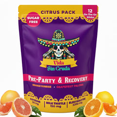 Vida Sin Crua electrolytes bottle front for rapid hydration on the go