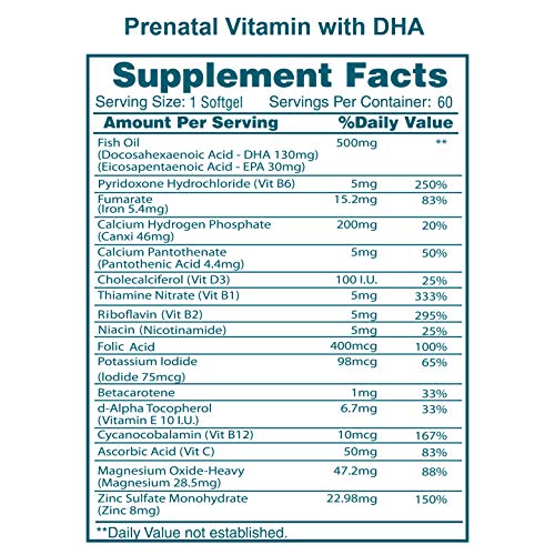 Close-up of Vidalocity prenatal capsules