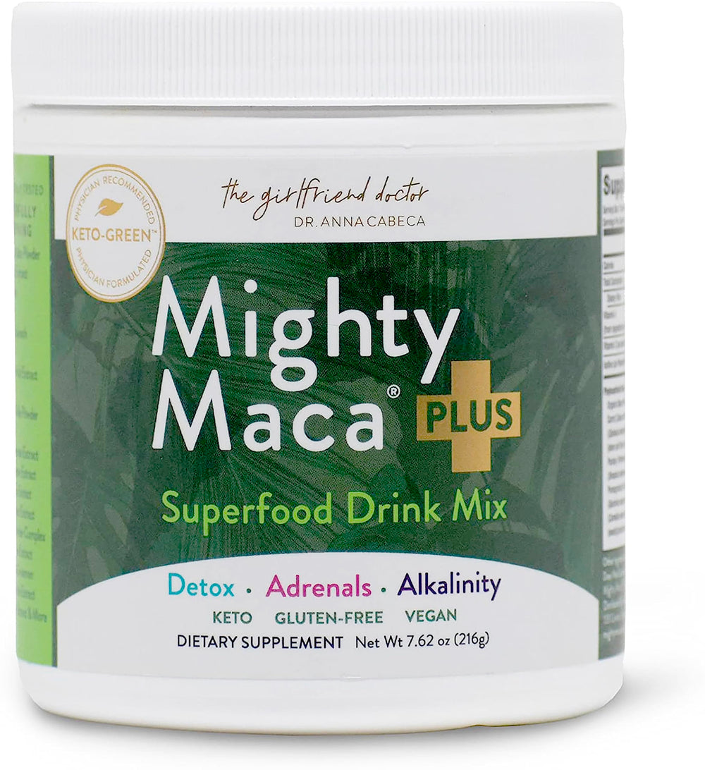 Front view of VIDAPURA Mighty Maca Plus bottle with label