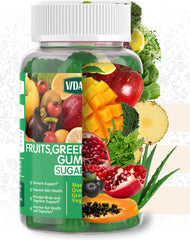 Ingredient blend visuals including blueberries, greens, spirulina
