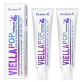 VIELLA POP Antimicrobial Peptide Whitening Toothpaste bottle with purple toothpaste