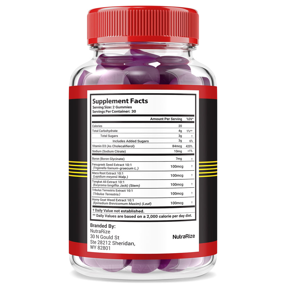 Back view of VigorLong Gummies for Men 2 Pack