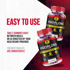 Customer reviews banner for VigorLong Gummies for Men
