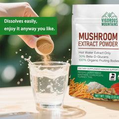 Product shown with coffee and tea to illustrate mixing