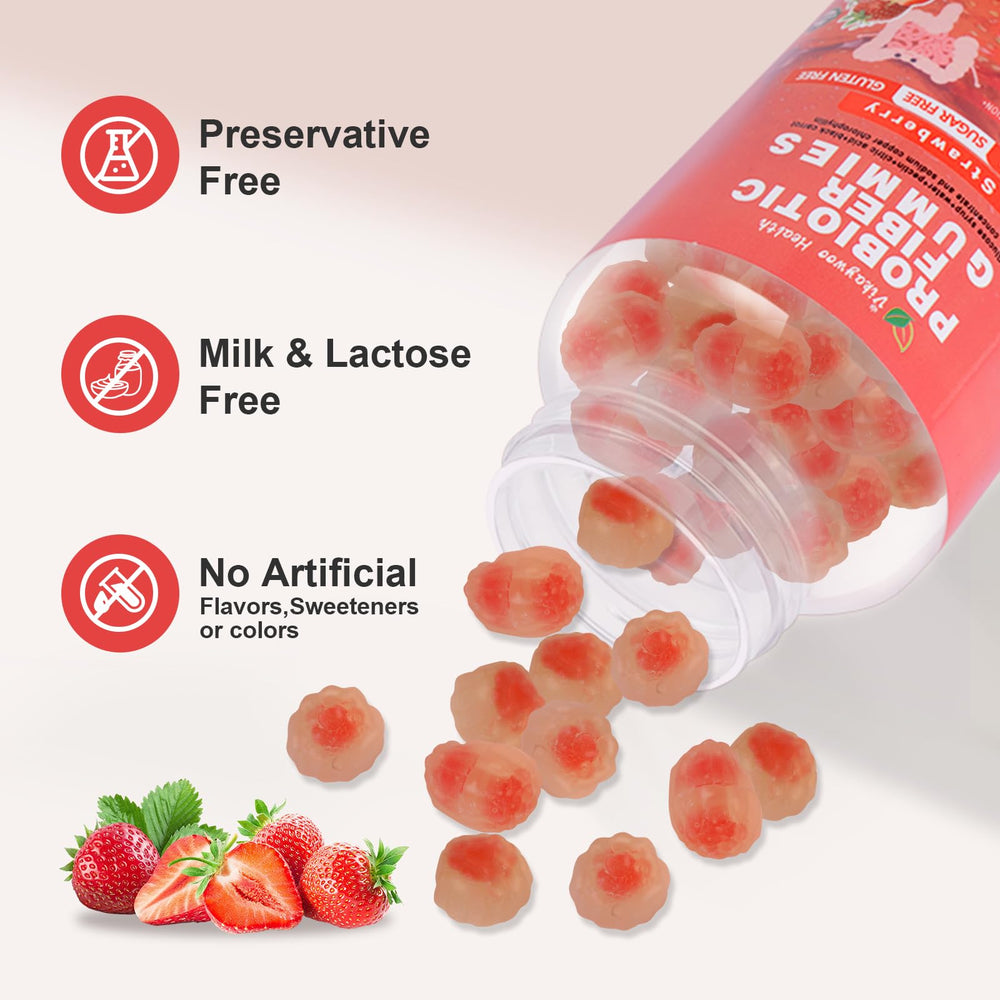 Close-up of Vikaywoo Probiotic Fiber Gummies texture