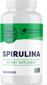 Vimergy Spirulina Capsules bottle front