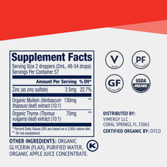 USDA Organic, gluten-free, vegan labels on Vimergy Total Immune Blend