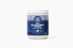 Front view of Vimergy Wild Blueberry Powder 250g container