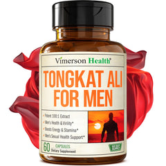 Vimerson Health Longjack Tongkat-Ali bottle close-up for daily vitality and energy support.