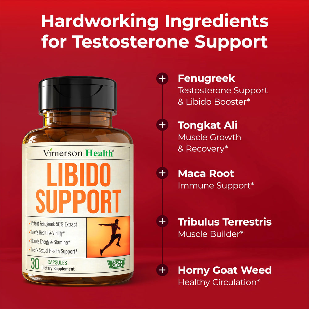 Vimerson Health maca root fenugreek combo capsules support recovery and stamina.