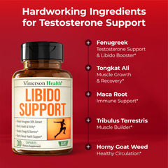 Vimerson Health maca root fenugreek combo capsules support recovery and stamina.