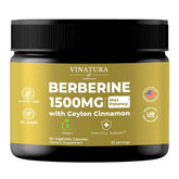 VINATURA Berberine 1500mg bottle with 90 capsules