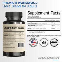 VINATURA capsules closeup showing vegan capsules for easy daily dosing.