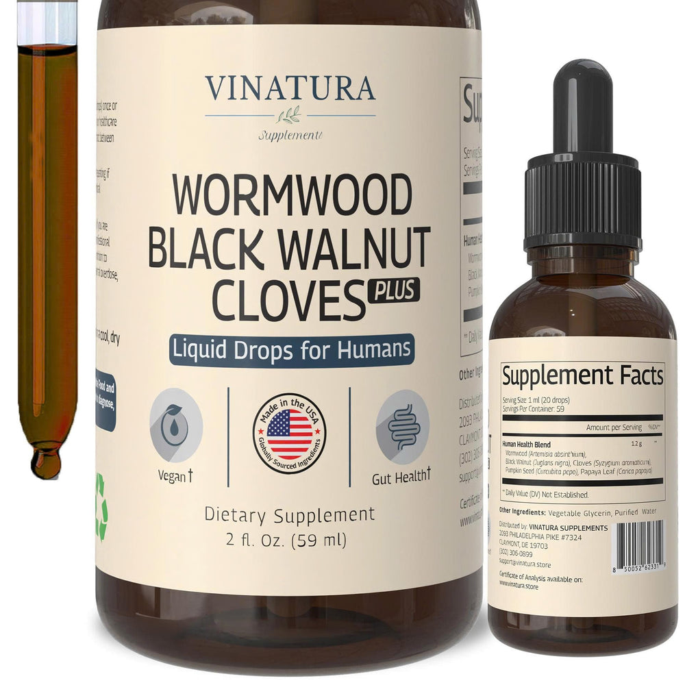 VINATURA Wormwood Black Walnut Cloves Liquid bottle