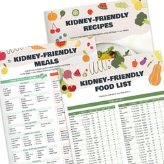 Vinca Blue kidney charts set cover for organized CKD meal planning