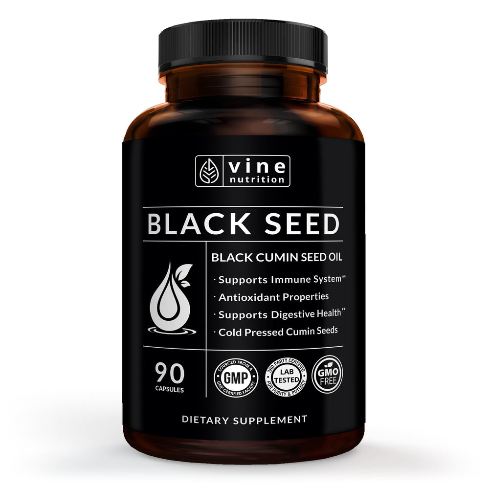 Vine Nutrition Black Seed Oil Capsules 500mg bottle
