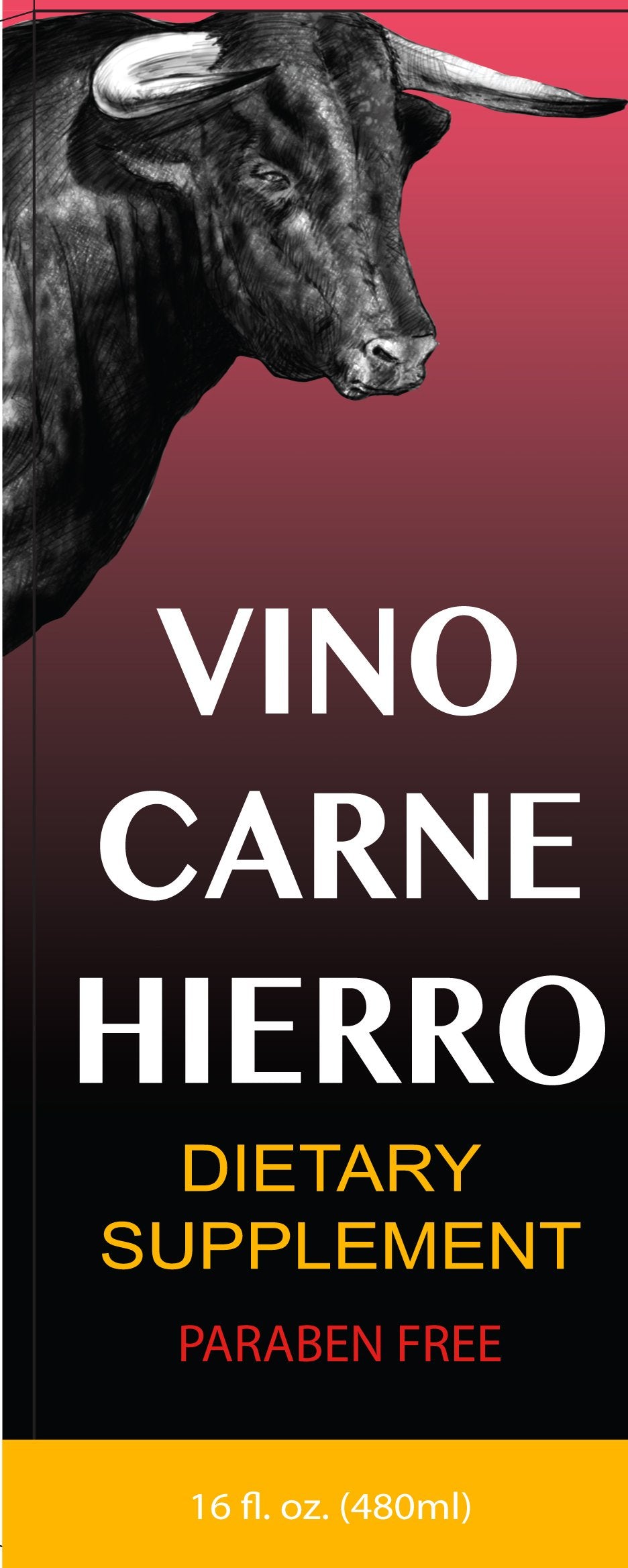 Vino Carne Hierro label close-up