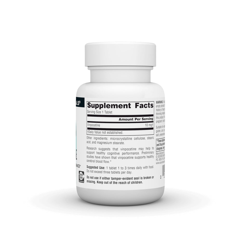 Vinpocetine tablets labeled for cognitive support