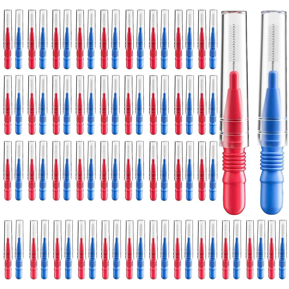 VINSULLA interdental brushes set with blue 2.5mm and red 3mm dual heads