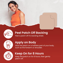 Applying VIORY B12 Patch to skin