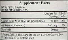 Viricidin 90 Count bottle label details