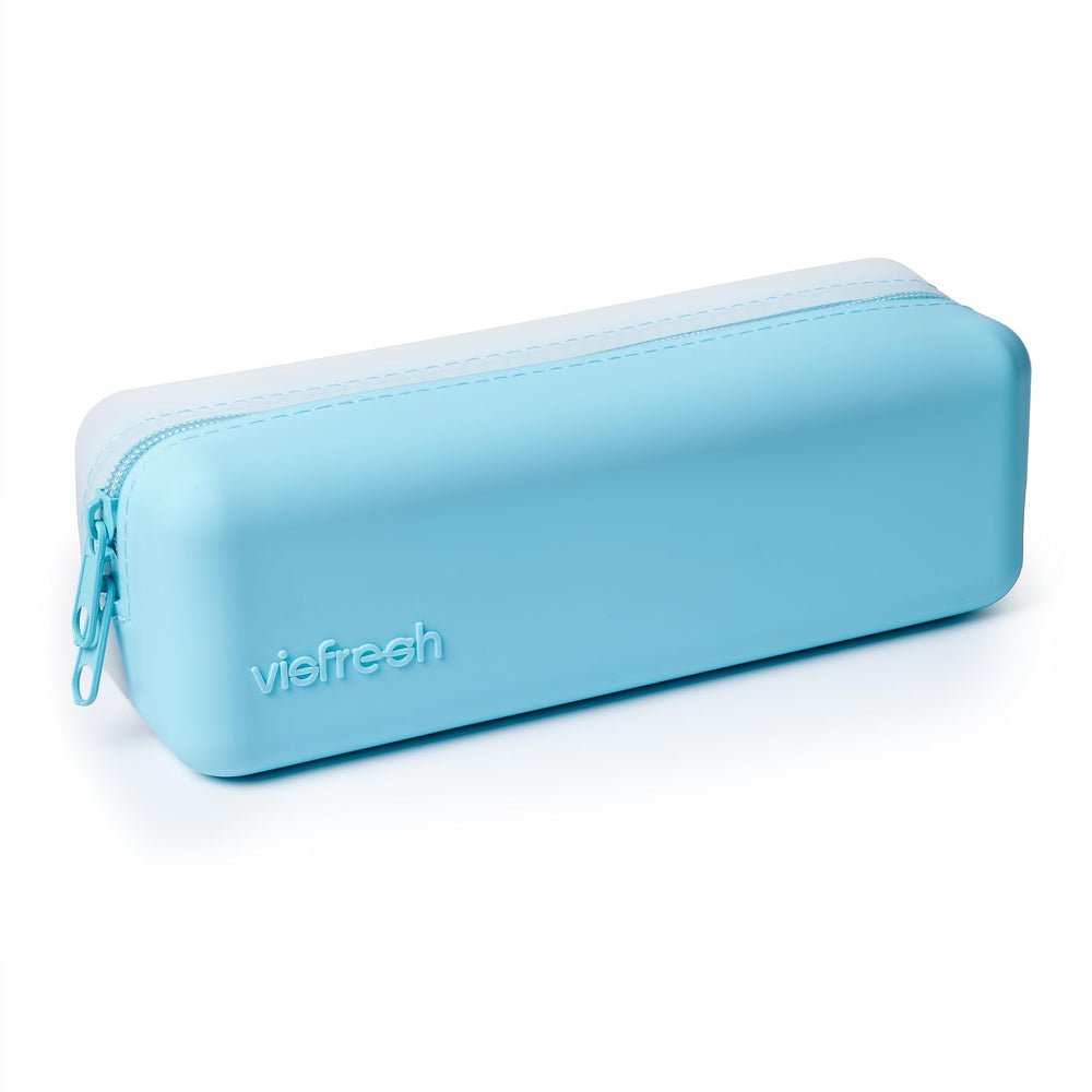 Visfresh blue disposable daily contact-lens case front view