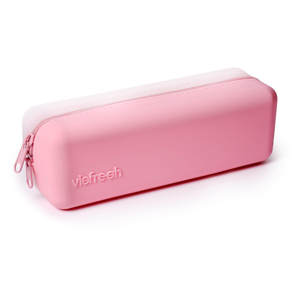 Visfresh pink disposable daily contact-lens case front view