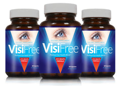 VisiFree eye health supplements 3-pack bottle