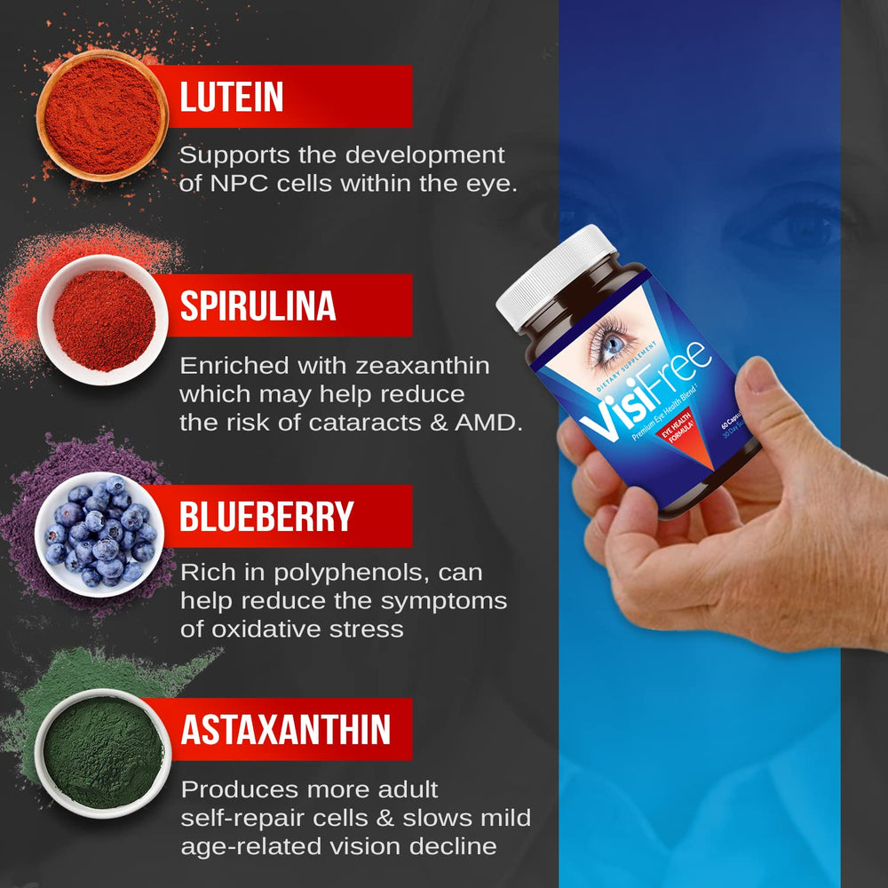 Label highlighting lutein, zeaxanthin, and astaxanthin