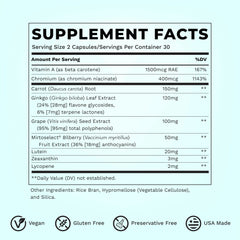 Visibili-T packaging and 60 capsules label