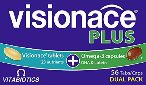 Nutritional information panel for Visionace Plus Dual Pack