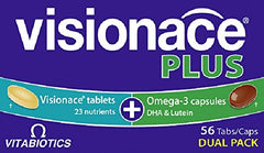 Nutritional information panel for Visionace Plus Dual Pack