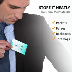 Box opened showing VisionGlobal anti-fog wipes