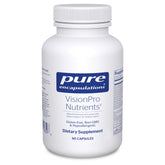 VisionPro Nutrients bottle label with Pure Encapsulations branding