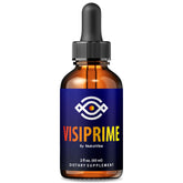 Visiprime Eye Drops bottle on a white backdrop