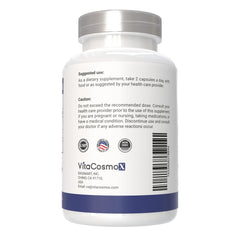 180 vegetarian capsules inside the VitaCosmoX bottle