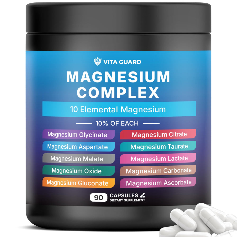 Vita Guard Magnesium Complex bottle with 90 vegan capsules