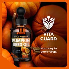 Retail packaging box of Vita Guard pumpkin seed oil drops
