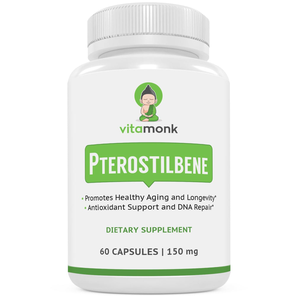 VitaMonk Pterostilbene 150mg bottle front view