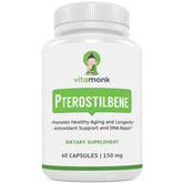 VitaMonk Pterostilbene 150mg bottle front view