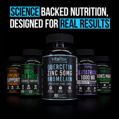 Zinc citrate and natural ingredients included in VitaRaw formula